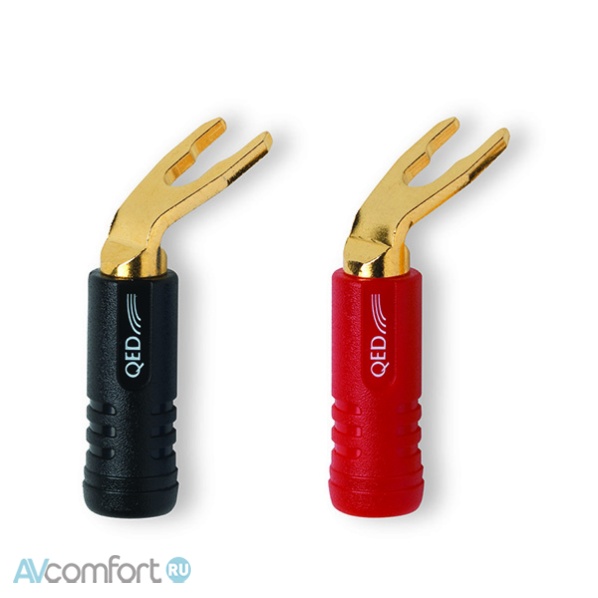 AVComfort, QED Screwloc ABS 4mm Spade (4) (QE1890)
